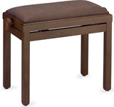 Banqueta Piano Stagg Nogal Oscuro Mate Tapa Terciopelo Marron PB39 WNDM VBR