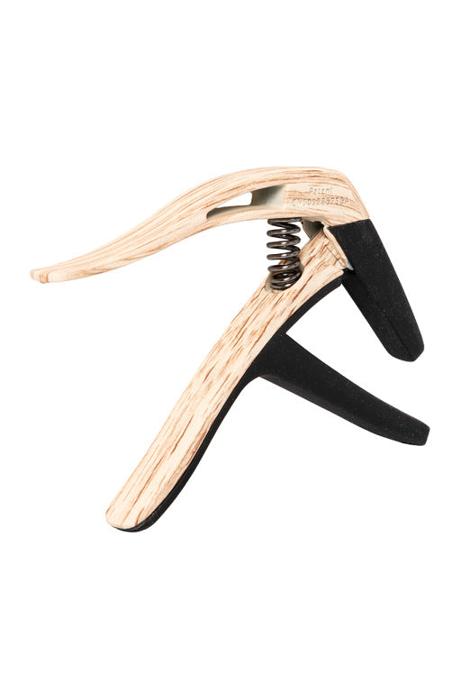 Cejilla Trigger Stagg Curva Guitarra Acustica y Electrica Imitacion Madera Clara SCPX-CU CLWOOD_01