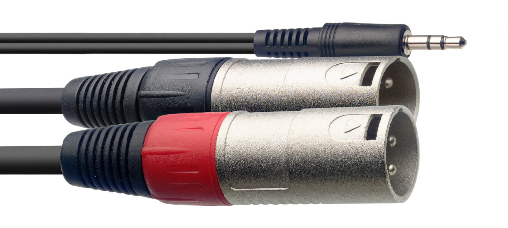 Cable Microfono Stagg XLR - Mini Jack 2m S-Series SYC2/MPSB2XM