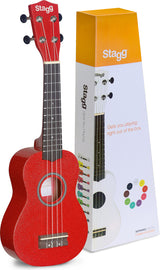 Ukelele Soprano Studio Stagg Red USRED