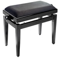 Banqueta Piano Stagg Negro Brillo Tapa Terciopelo Liso Negro PB05 BKP SVBK_01