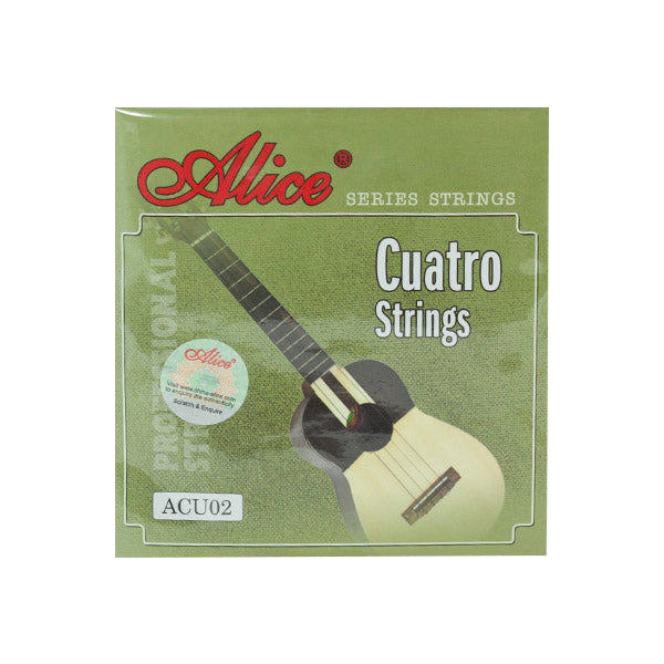 Juego Cuerdas Alice Cuatro Venezolano ACU02 Nylon Negro