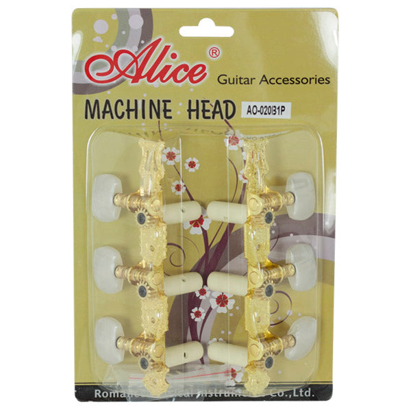 Par Clavijeros Alice Guitarra Blancos A0-020B1P Dorados