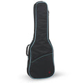 Funda Guitarra Electrica 10mm PE Ortola Ref. 33-E Mochila sin Logo Negro Vivo Turquesa