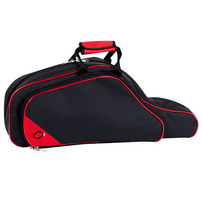 Funda Saxo Alto 25mm Mochila Ortola Ref. 111 Negro Vivo Rojo