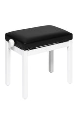Banqueta Piano Stagg Blanco Mate Tapa Vinilo Negro PB36 WHM SBK