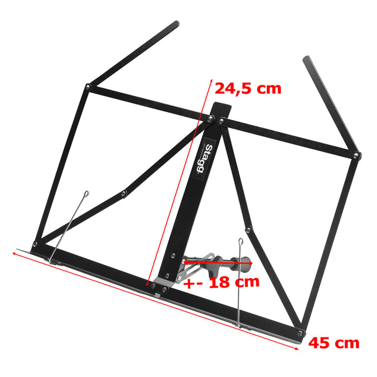 Atril Sobremesa Stagg Plegable con Funda MUS-A1 BK_02