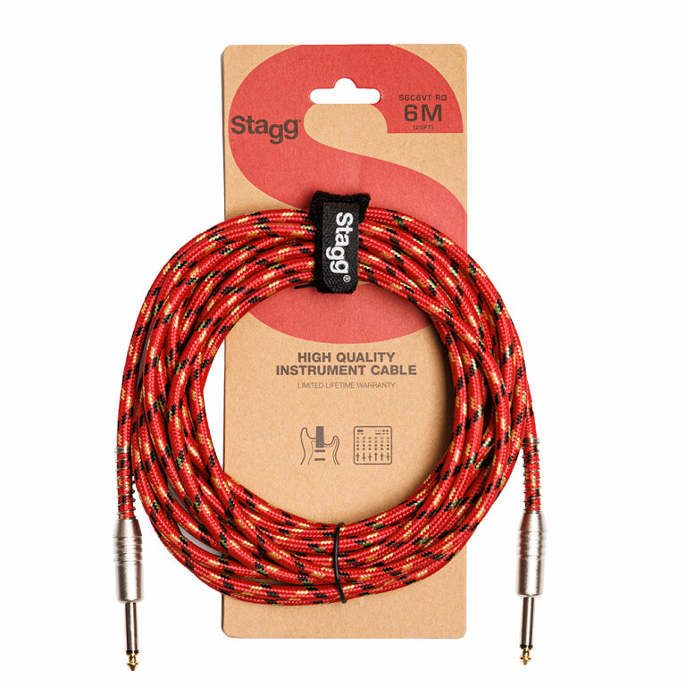 Cable Audio Stagg Jack 6m S-Series SGC6VT RD