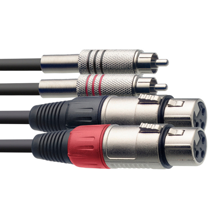 Cable Instrumento Stagg XLR - RCA 3m S-Series STC3CMXF