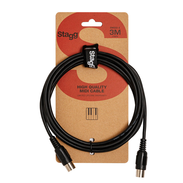 Cable MIDI Stagg MIDI 3m S-Series SMD3 E