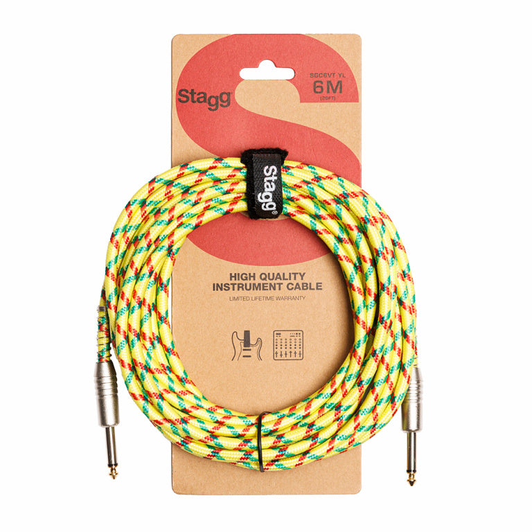 Cable Audio Stagg Jack 6m S-Series SGC6VT YL