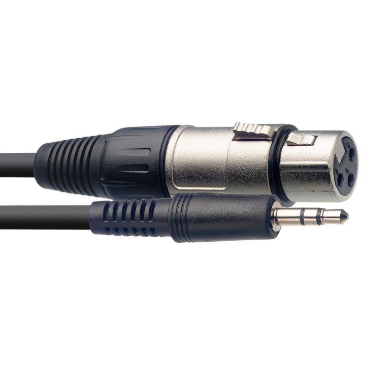 Cable Microfono Stagg XLR - Mini Jack 3m S-Series SAC3MPSBXF