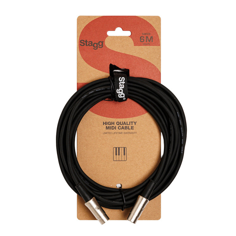 Cable MIDI Stagg MIDI 6m S-Series SMD6