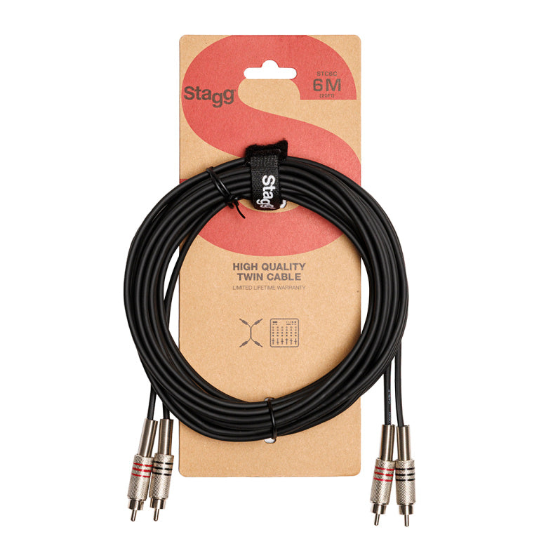 Cable Instrumento Stagg RCA 6m S-Series STC6C