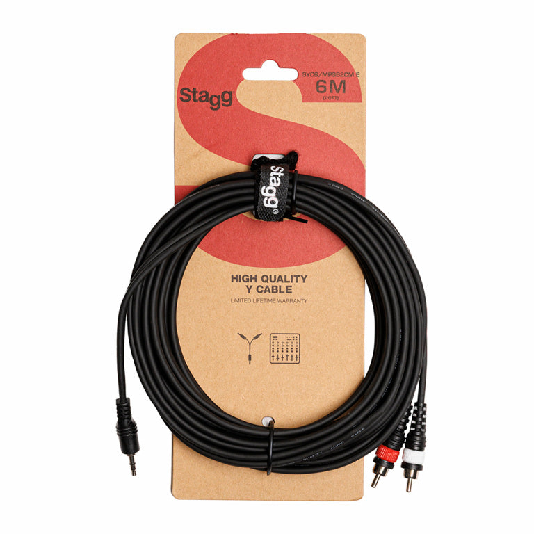 Cable Microfono Stagg Mini Jack - RCA 6m S-Series SYC6/MPSB2CM E