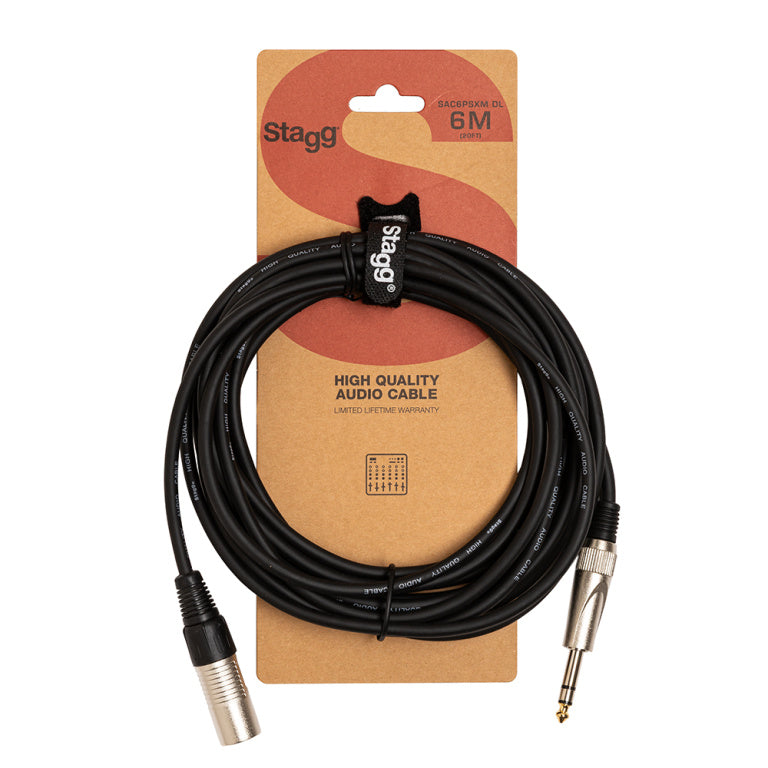 Cable Instrumento Stagg XLR - Jack 6m S-Series SAC6PSXM DL