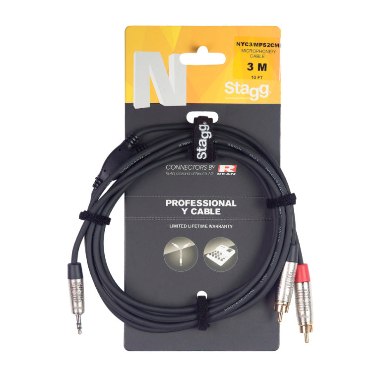 Cable Microfono Stagg RCA 6m N-Series NYC6/MPS2CMR
