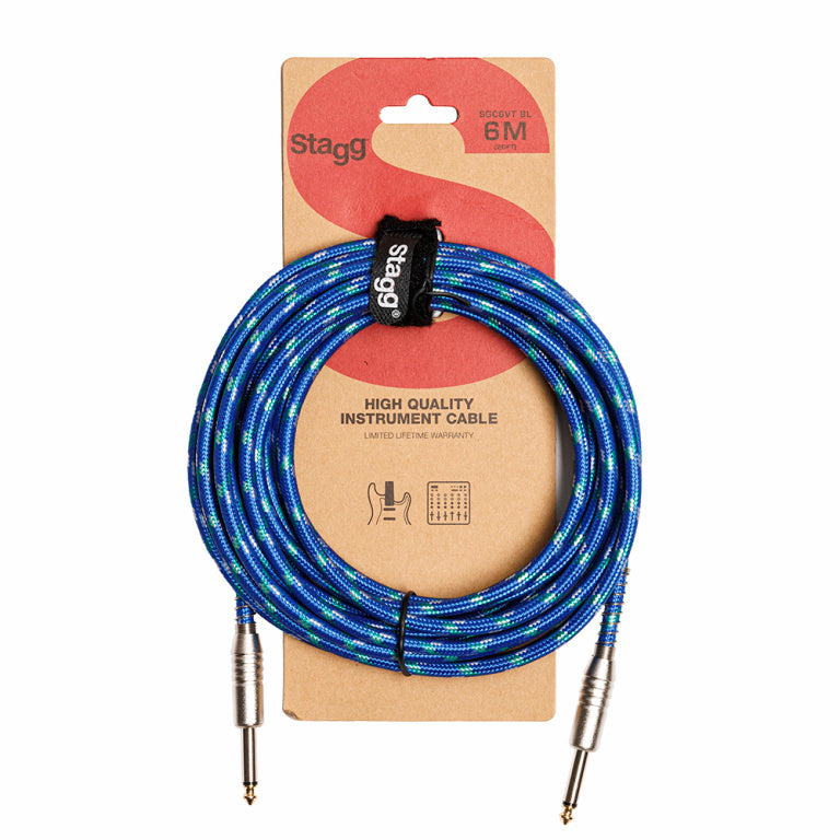 Cable Audio Stagg Jack 6m S-Series SGC6VT BL