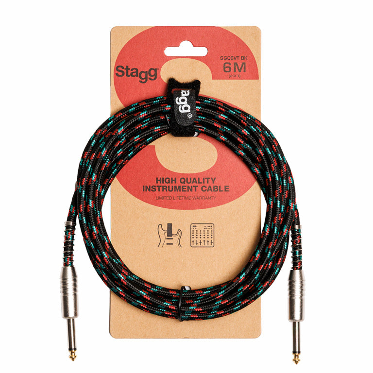 Cable Audio Stagg Jack 6m S-Series SGC6VT BK