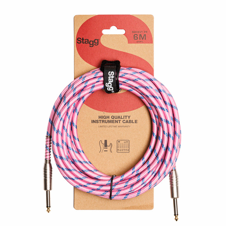 Cable Audio Stagg Jack 6m S-Series SGC6VT PK