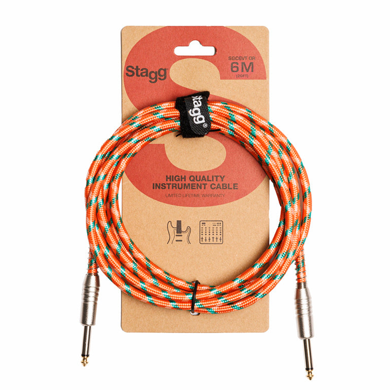 Cable Audio Stagg Jack 6m S-Series SGC6VT OR