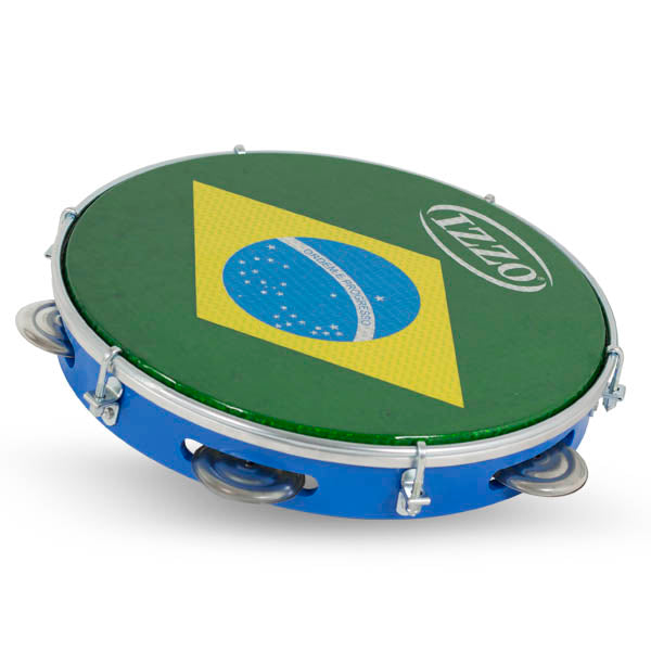 Pandeiro ABS P/Brasil Izzo 10" Azul Ref. IZ3438