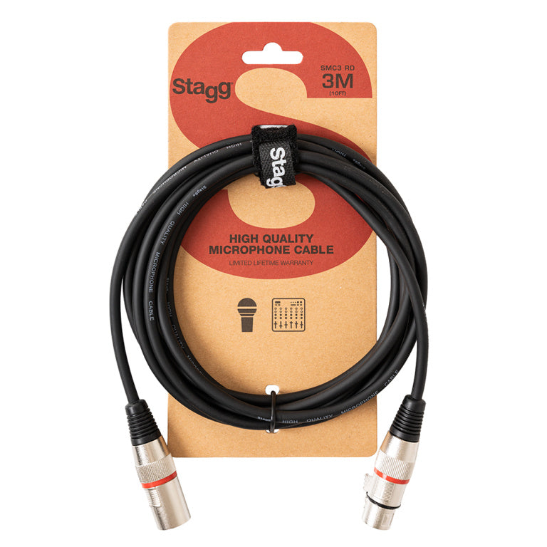 Cable Audio Stagg XLR 3m S-Series SMC3 RD