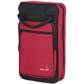 Funda Baquetas Bateria 8 Compartimentos Ortola Negro Rojo Vino