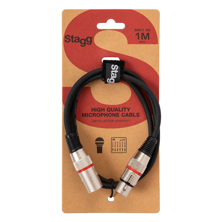 Cable Audio Stagg XLR 1m S-Series SMC1 RD