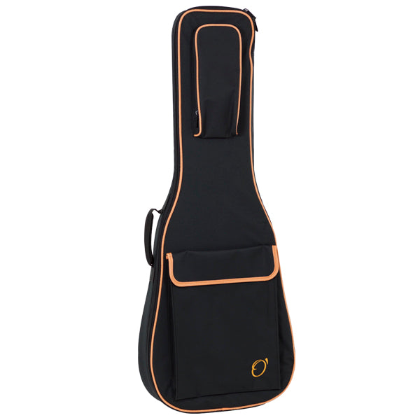 Funda Guitarra Electrica 20mm PE Ortola Ref. 47 Mochila sin Logo Negro Naranja