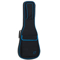 Funda Guitarra Electrica 20mm PE Ortola Ref. 47 Mochila sin Logo Negro Turquesa
