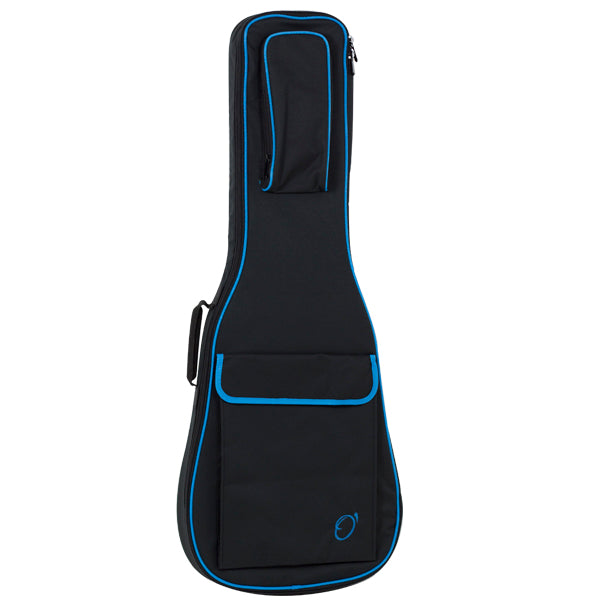 Funda Guitarra Electrica 20mm PE Ortola Ref. 47 Mochila sin Logo Negro Turquesa