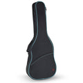 Funda Guitarra Clasica 10mm PE Ortola Ref. 33 Mochila sin Logo Negro Vivo Turquesa