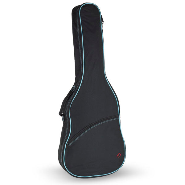 Funda Guitarra Clasica 10mm PE Ortola Ref. 33 Mochila sin Logo Negro Vivo Turquesa