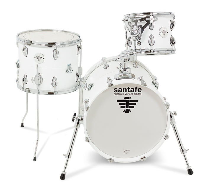 Set Bateria Santafe 16x15/13x11/10x8" Compact Blanco Opaco SC0009