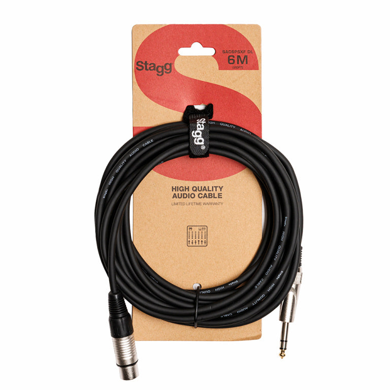 Cable Instrumento Stagg XLR - Jack 6m S-Series SAC6PSXF DL