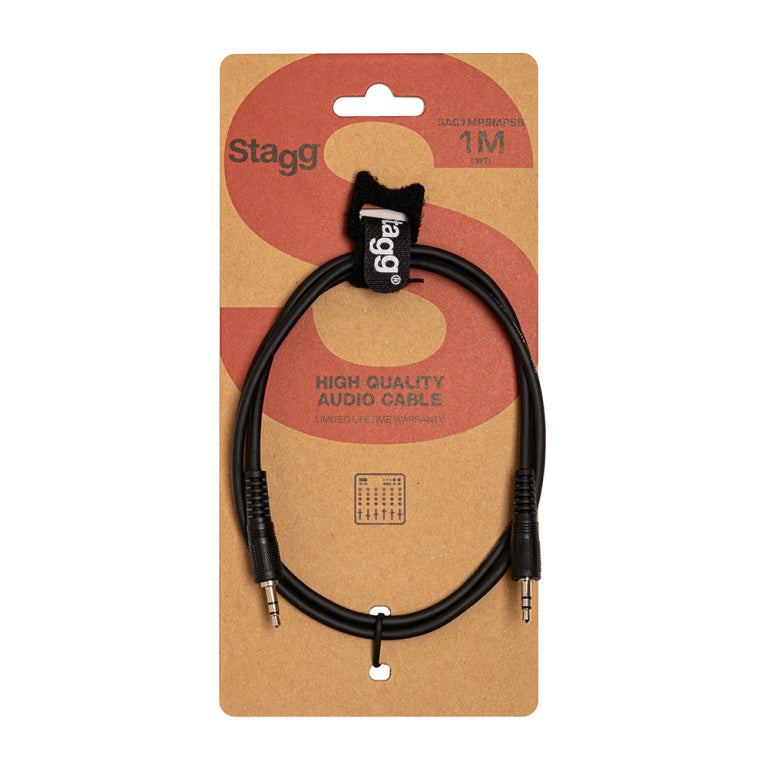 Cable Microfono Stagg Mini Jack 1m S-Series SAC1MPSMPSB