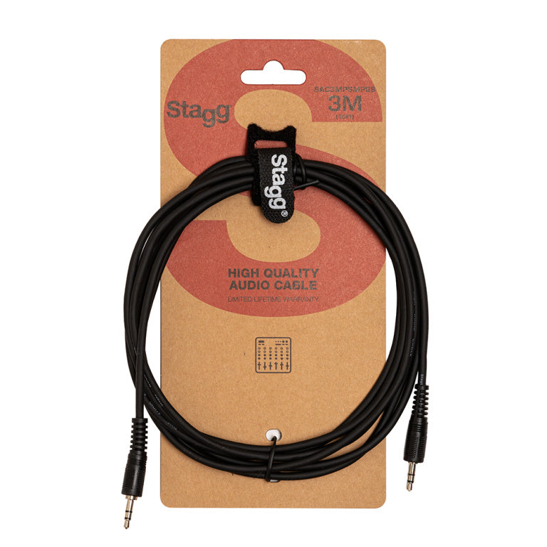 Cable Microfono Stagg Mini Jack 3m S-Series SAC3MPSMPSB