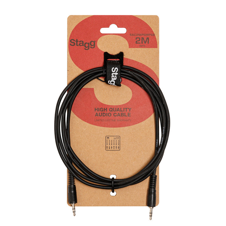 Cable Microfono Stagg Mini Jack 2m S-Series SAC2MPSMPSB