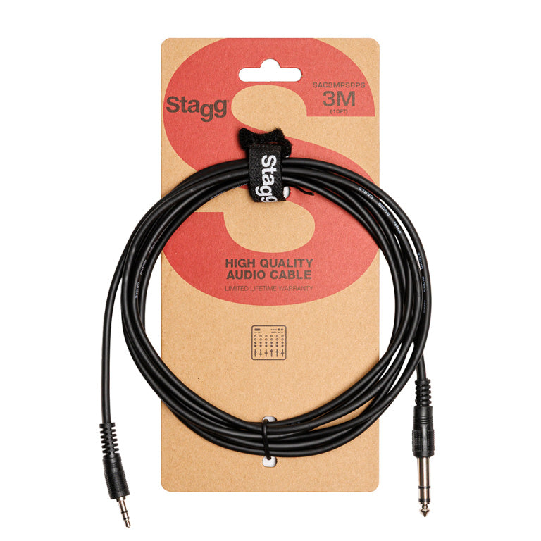 Cable Audio Stagg Mini Jack 3m S-Series SAC3MPSBPS
