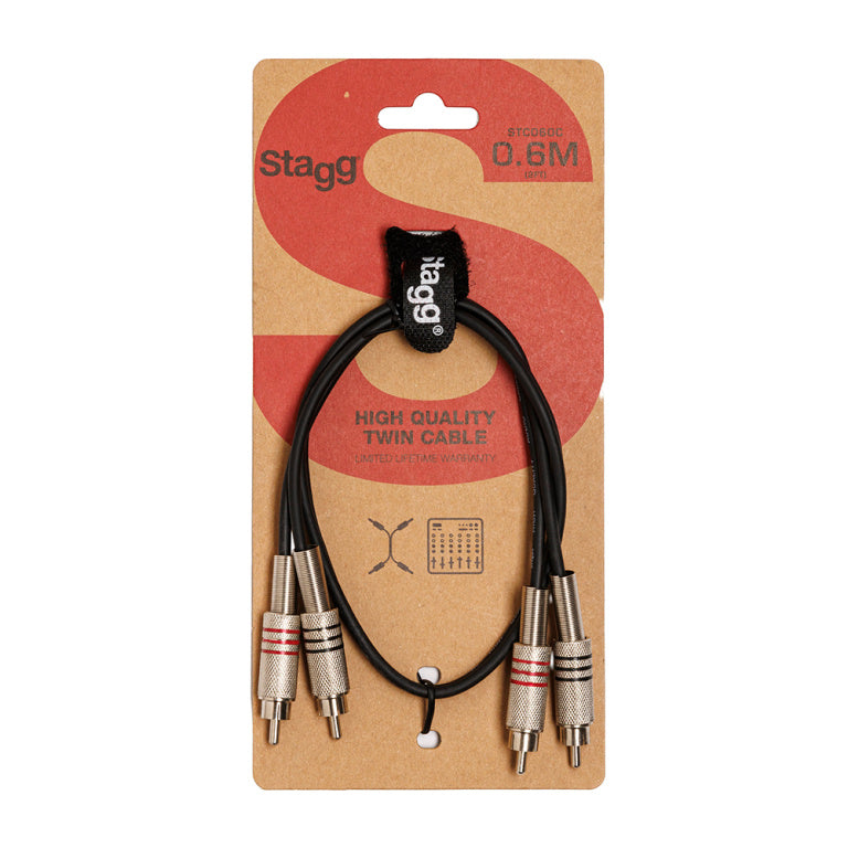 Cable Instrumento Stagg RCA 60cm S-Series STC060C