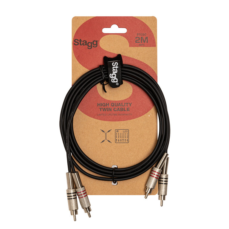 Cable Instrumento Stagg RCA 2m S-Series STC2C