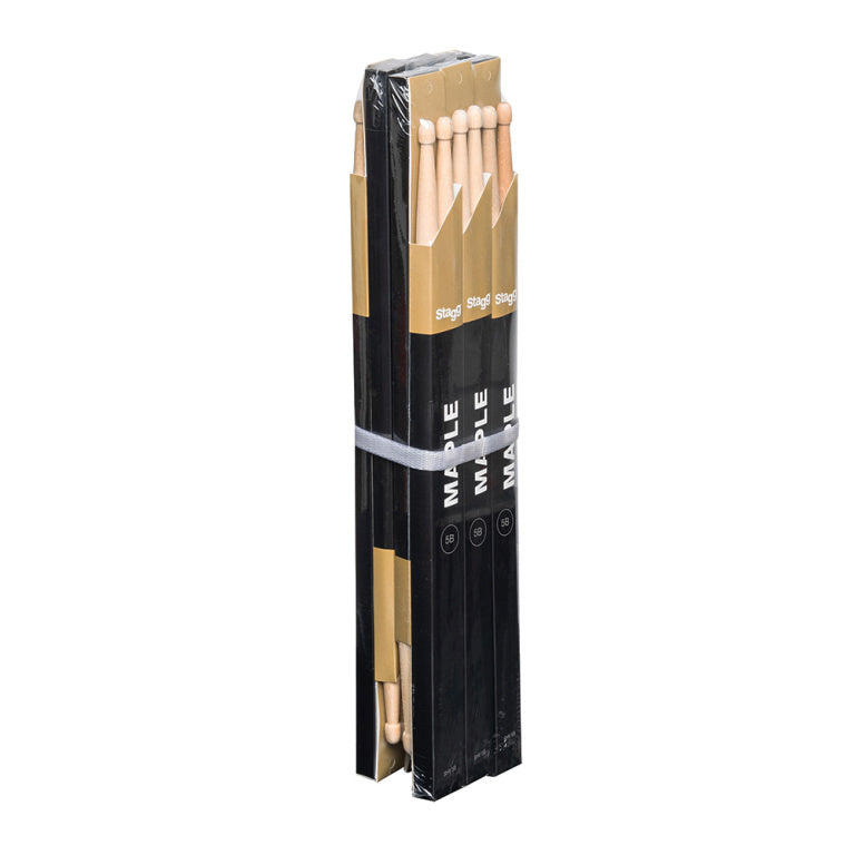 Baquetas Bateria Stagg Hickory 5B Punta Madera SHV5B_06