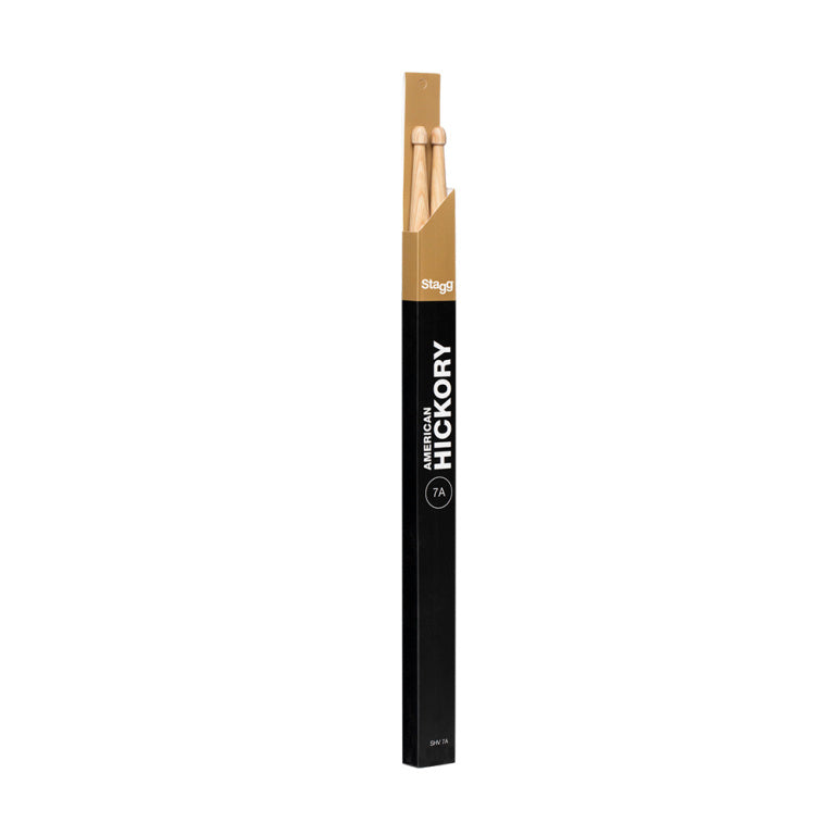 Baquetas Bateria Stagg Hickory 7A Punta Madera SHV7A_02