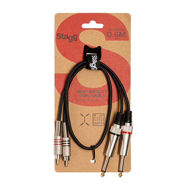 Cable Instrumento Stagg Jack - RCA 60cm S-Series STC060PCM