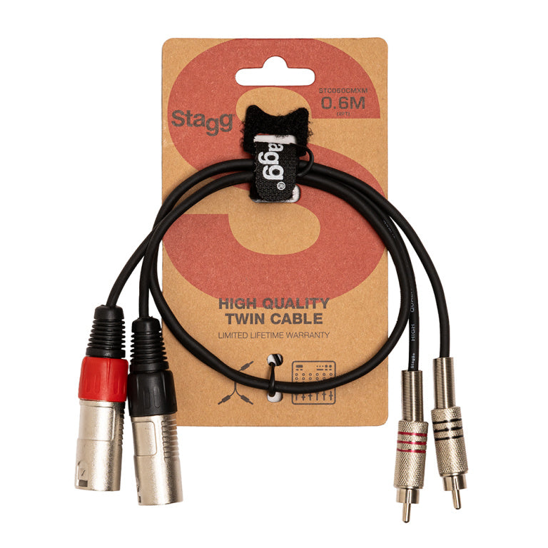 Cable Instrumento Stagg XLR - RCA 60cm S-Series STC060CMXM
