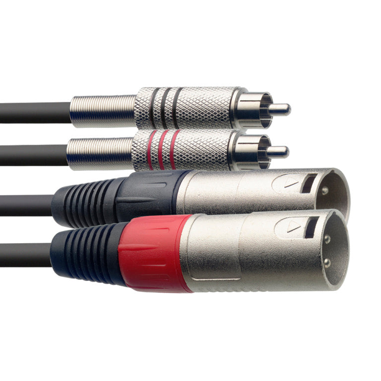 Cable Instrumento Stagg XLR - RCA 6m S-Series STC6CMXM