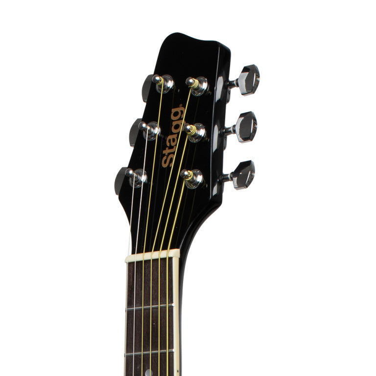 Guitarra Acustica 3/4 Zurdos Stagg SA20D Dreadnought Negra_05