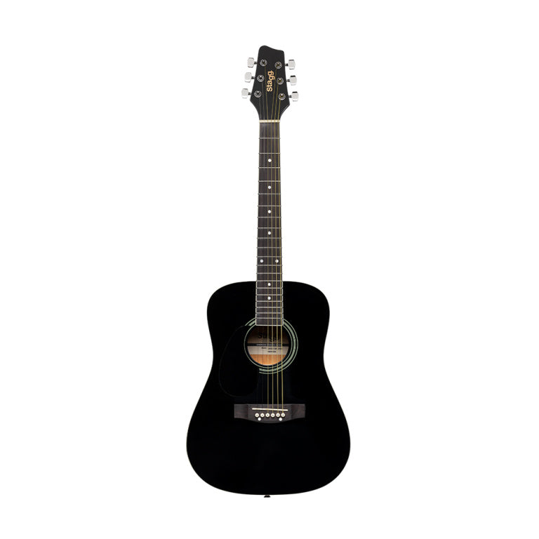 Guitarra Acustica 3/4 Zurdos Stagg SA20D Dreadnought Negra_06