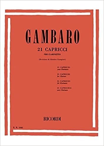 21 Capricci per Clarinetto. Gambaro, V./Giampieri, A.